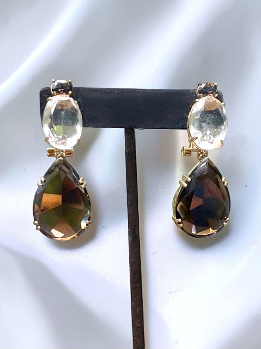 🌺LARGE Smoky Quartz Drop Earrings